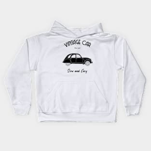 Vintage Style Car 2CV Kids Hoodie